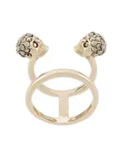 Alexander Mcqueen Twin Skull Double Ring
