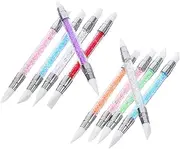 OSOLADY 10pcs Silicone Nail Tools: Nail Art Sculpture Pen Dual Tipped Silicone Brushes Tools For Design Drawing Shaping Effect
