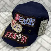 NWT Savana Peace, Love, Faith Cadet/Engineer Style Cap OSFM Stretch