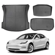 Tesla Model 3 Rear Front Cargo Trunk Toolbox Luggage Tray Boot Liner Floor Mat