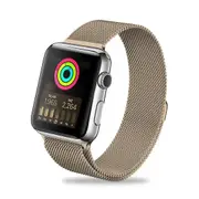 ZUSLAB Stainless Steel Wristbands Band for Apple Watch Series 8 7 6 5 4 3 2 1 SE 38-40-41mm - Vintage Gold