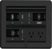 Crestron FT2-700-ELEC-B FlipTop Electrical Cable Cubby Management System (Black)