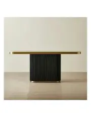 [Koala Living] Archie Statuario Sintered Stone Console Table Single Leg in White