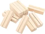 10 Pcs Wooden Shaped Table Holder Handmade Photo Memo Stand for Weddings Parties and Home Use for Displaying Cards Menus and Photos
