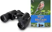 [Celestron] 73152 LandScout 8x40mm Water-Resistant Birder Starter Kit - Rubber Grip Binoculars with Coated Lens and K9 Optical Glass, Includes Birds of Britain and Northern Europe Guidebook, Black