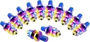 RISON Titanium Bolt M8/M10 Titanium Exhaust Manifold Stud Kit GR5 Titanium Bolt Kit 12 PCS/Set (Candy, M8x1.25x45mm)