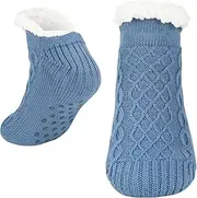 [srclo] 2 Pairs Slipper Socks Women Men, Thick Fluffy Socks with Grippers,Cosy Warm Winter Non-Slip Socks Ladies Girls
