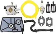 XXUMKL Fit for S-t-i-h-l 028 028AV 028 AV Chainsaw for Walbro WT-16B for Tillotson HU-40 ABZV-Carburetor Air Filter Fuel Line Filer Carb Kit