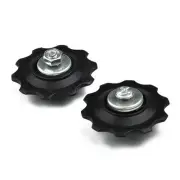 1 Pair Bike Bicycle 10T Black Rear Derailleur Plastic Wheels Guide Wheel