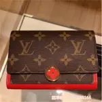 精品現貨 LV FLORE小型錢包 M64588紫紅色M64587罌粟紅