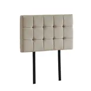 Single Size | Deluxe Fabric Headboard Bedhead (Beige)
