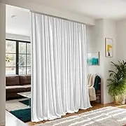 Floor to Ceiling Curtain for Wall Ceiling Mount Track - Extra Wide blackout Curtains Soundproof Room Separator - Privacy Room Divider Curtains for Ceiling Track System or Rod With Hooks, 1 Panel