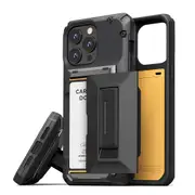 VRS DESIGN iPhone 15 Pro Case, Genuine VRS DESIGN Damda Glide Hybrid Heavy Duty Stand Wallet Cover for Apple