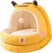 Folpus Cat Bed for Indoor Cats Semi Enclosed Pet Supplies Snooze Soft Sleeping Cat Tent House Kitten Bed for Dog Cats Kitten Puppy, M