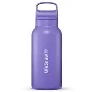 LifeStraw Go 2.0 - 1L Stainless Steel Water Filter Bottle - Thistle Purple