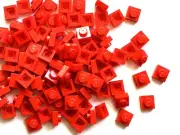 50x Lego Classic 1 x 1 Plate - Red