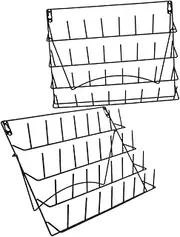 Healifty 2pcs Wall Mounted Rack Ornament Display Stand Metal Wall Display Glass Cup Drying Rack Home Decor Storage Hanging Iron Modern Space-Saving