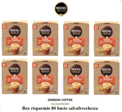 Nescafe' Gold Ginseng By Sugaring Soluble Bubble Tea Saver Case 80 Sachets