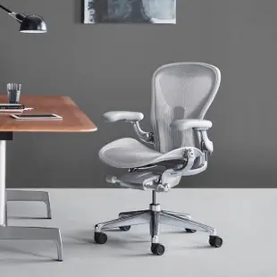 【Herman Miller】Aeron2.0全功能 鋁合金腳 礦石白 C SIZE DW扶手(功能最頂配☆經典再進化 二代人體工學椅)