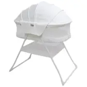 White Valco Baby Rico Bassinet Fully Enclosed Standing for Baby Infant Newborn