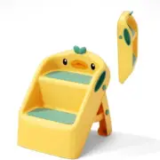Toddler Step Stool for Kids Bathroom Sink Grey & White | Foldable 2 Step Stoo...