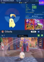 Pokemon Scarlet/Violet ✨SHINY CHIKORITA EGG 6IV Modest Hatch Your Egg TRADE