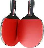 Sosoport 1 Set Table Tennis Rackets with Comfortable Grip for Beginners and Training Lightweight Design for All Ages for Play