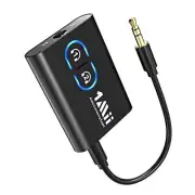 Bluetooth 5.3 Transmitter Receiver for TV to Wireless Headphones, Dual Black