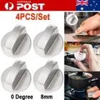 4x Gas Stove Knob Home Kitchen Cooker Oven Cooktop Metal Switch Control 0 Degree