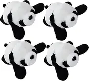 MOTHNUR 4pcs Adorable Plush Panda Fridge Magnets Cute Panda Decor for Refrigerator Fun Animal Magnets for Memorable Moments Notes Present for Housewarming Parties