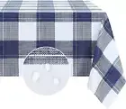 Rectangle Plastic Tablecloth, 100% Waterproof Oil-Proof Checkered PVC Table,,