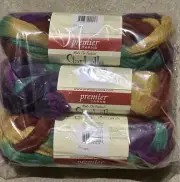 3 Premier Yarns Starbella Strata Yarn Super Bulky arizona 7.3 Yards Each Purple