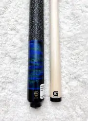 McDermott GS08 Pool Cue w/ 12mm G-Core Shaft, FREE HARD CASE (Blue/Green)