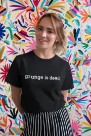 Grunge Is Dead Quality T-Shirt Music As Worn By Kurt Cobain Nirvana Retro 90s
