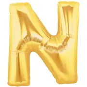 Letter N large Gold Foil Balloon 100cm