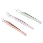 3pcs Eyelash Tweezers Set Eyelash Extension Tweezers Smoothly Eyelashes