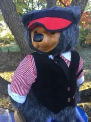 Max the Gambler Old West Teddy Bear Robert Raikes Doll MINT BOX & COA 20" ❤️m17