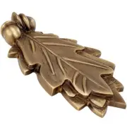Oak Leaf Solid Brass Door Knocker Oak Leaf 6H x 3W Front Door Renovators Supply
