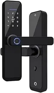 Tuya Zigbee Door Locks Biometric Fingerprint Locker Hotel Smart Entry Home Handle App Unlock Digital Intelligent Lock Slimline Design(200 22 5050) Aqiong