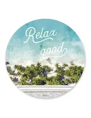 Kelly Lane - Round Placemat - Set of 6 - Relax Life Is Good