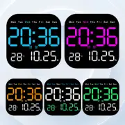 LED Large Digital Wall Clock Temperature Date Week Display Adjust Remote Control