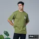 JEEP 男裝 品牌LOGO休閒厚磅短袖T恤-綠色