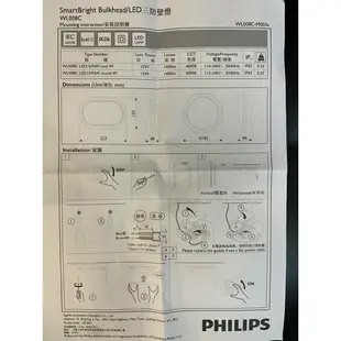 好時光～飛利浦 LED 15W 三防壁燈 吸頂燈 4000K 戶外 防水 防塵 IP65 陽台燈 浴室燈 PHILIPS