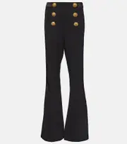 [Balmain] Balmain Low-rise boot-cut pants UK 10 black