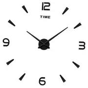 3D DIY Wall Clock Decor Sticker Mirror Frameless Large DIY Wall Clock Kit for