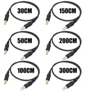 30cm to 3.0m Long 5.5mm x 2.5mm Cable Male Adapter Cord For LED Light Routers