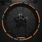 for Kawasaki Z750 Motorcycle Logo17 Inch Inner and Outer Wheel Hub Decal Decorative Rim Waterproof High Reflective Sticker (Color : Z75022)