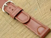 Neet Mens NOS Vintage Unused Shell Cordovan w Silver Tone Buckle Watch Band 16mm