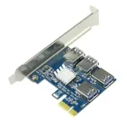 PCI-E Extender Riser 1 to 4 USB Riser Card PCI-E Adapter For Desktop Compute