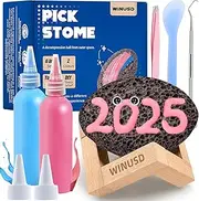 11Pcs Pick and Peel Stone Kit, Skin Picking Fidget Toys, Fidget Picking Stone Kit for Anxiety Relief, Pick Peel Calming Stone, Adult Fidget Toys, Picky Pad Stone, Picking Rock Gifts for Adults